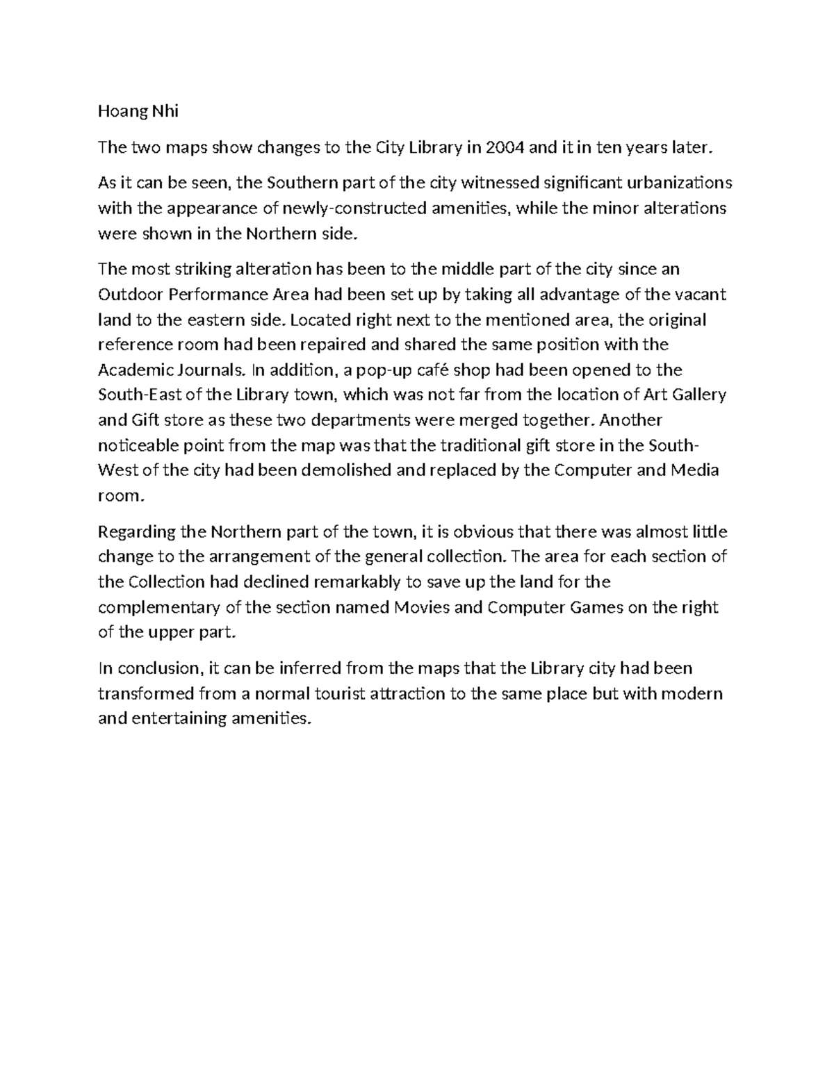 Task 1: City Library Transformation Maps (2004 & 2014) Analysis - Studocu