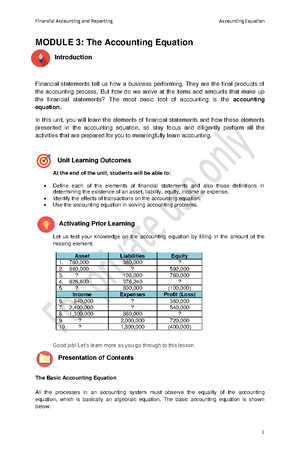 Module 15 Accounting for dividends - MODULE XV TITLE: ACCOUNTING FOR ...