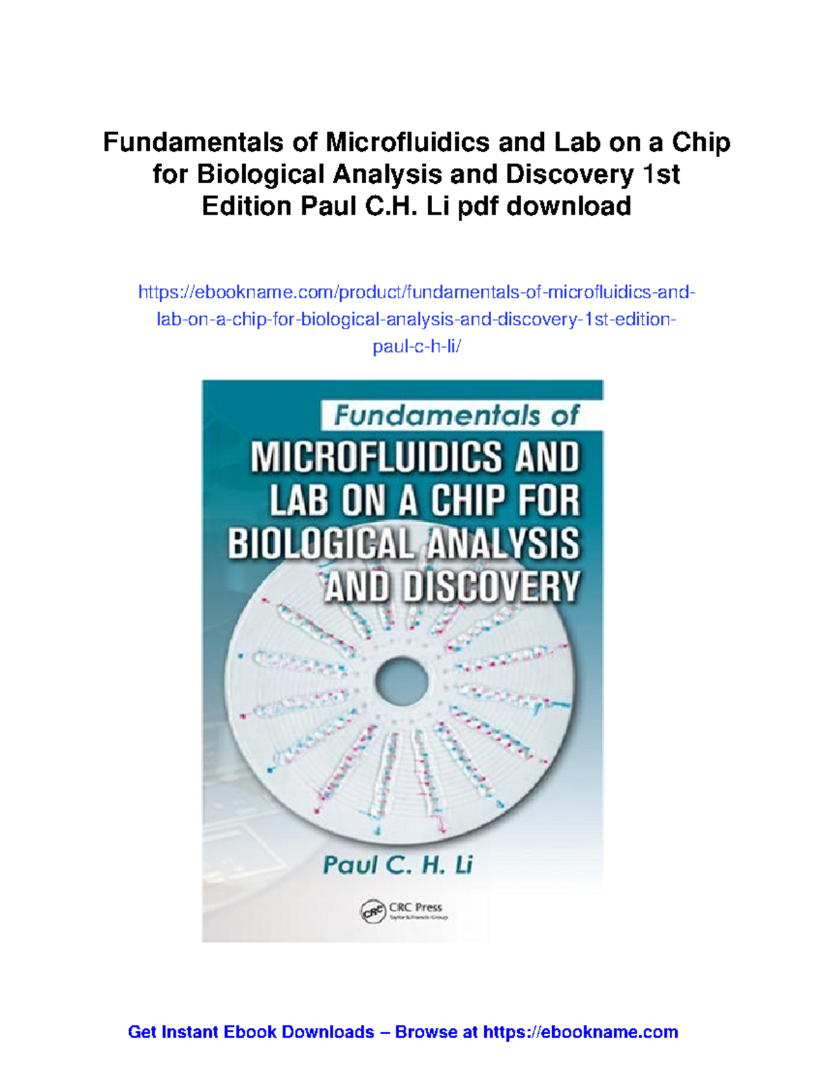 Fundamentals of Microfluidics & Lab on a Chip for Bio Analysis (1st Ed ...