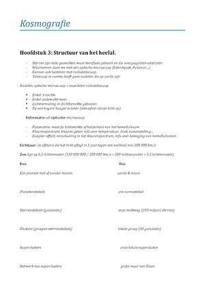 De Structuur van het Heelal - 1. DE STRUCTUUR VAN HET HEELAL 1 ...