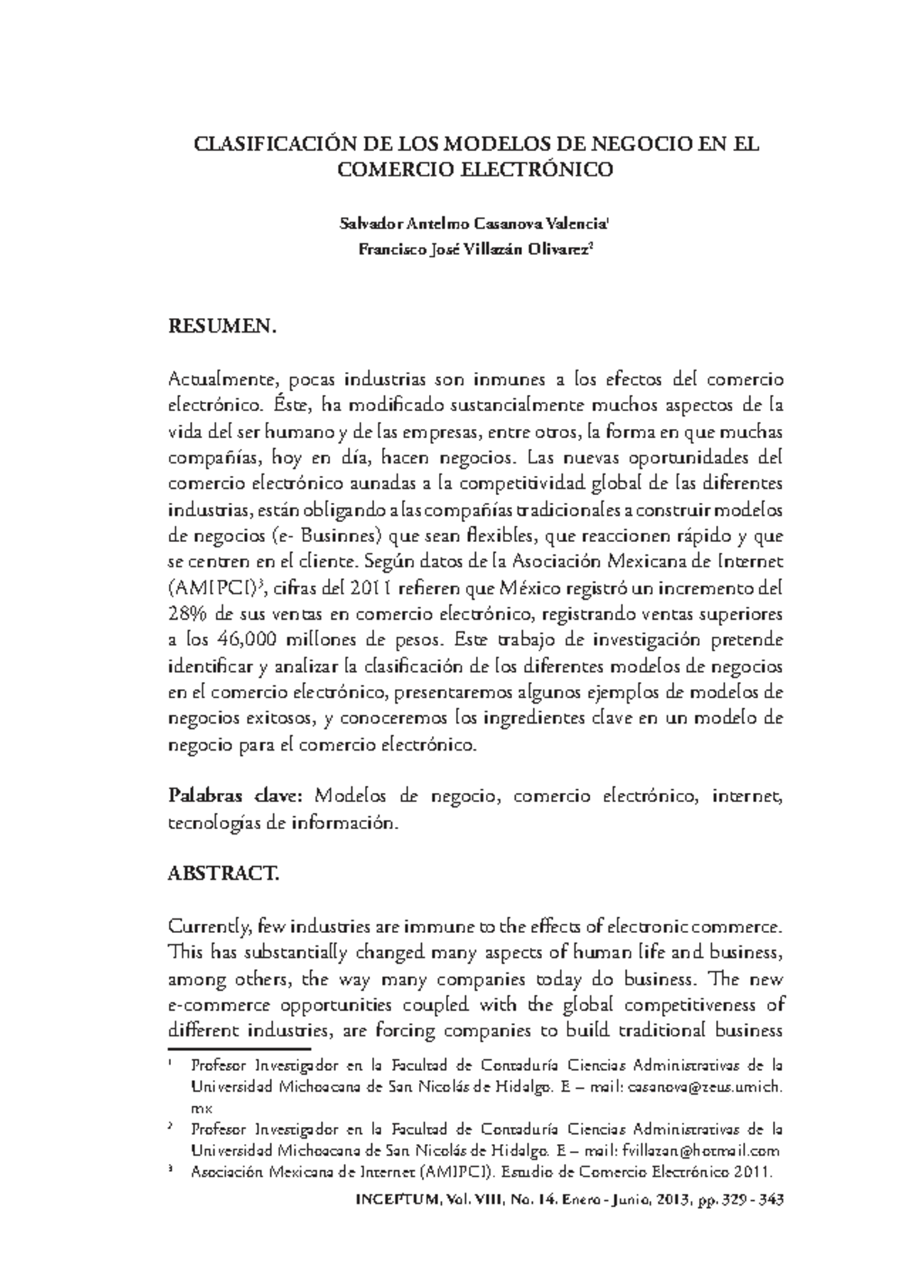 Clasificación de Modelos de Negocio en Comercio Electrónico (CLAS ...