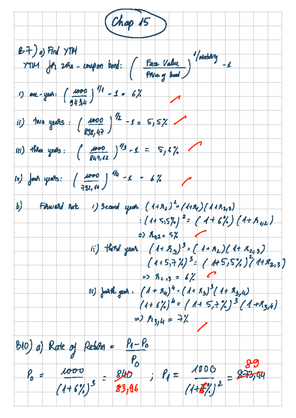 Exercise Chapter 15: YTM and Forward Rates Analysis for Bonds - Studocu