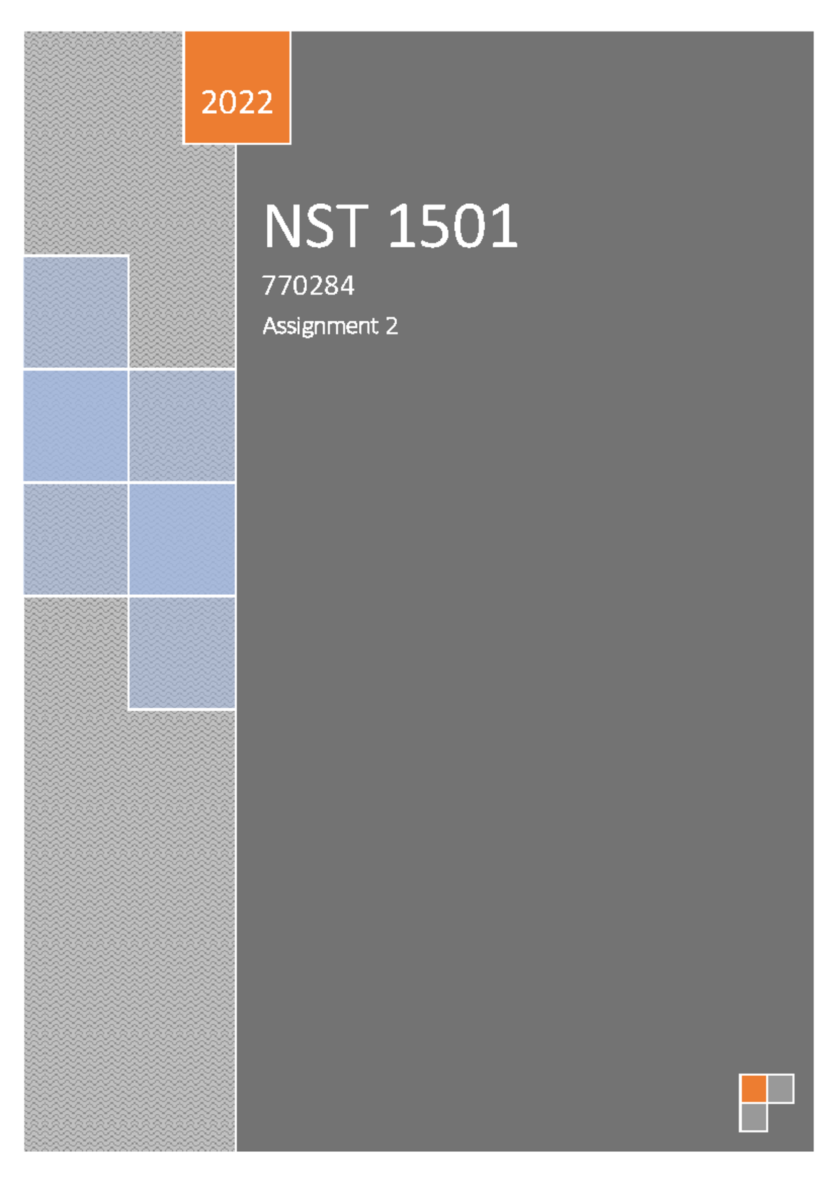 NST 1501 Assignment 2: Detailed Answers and Explanations - Studocu