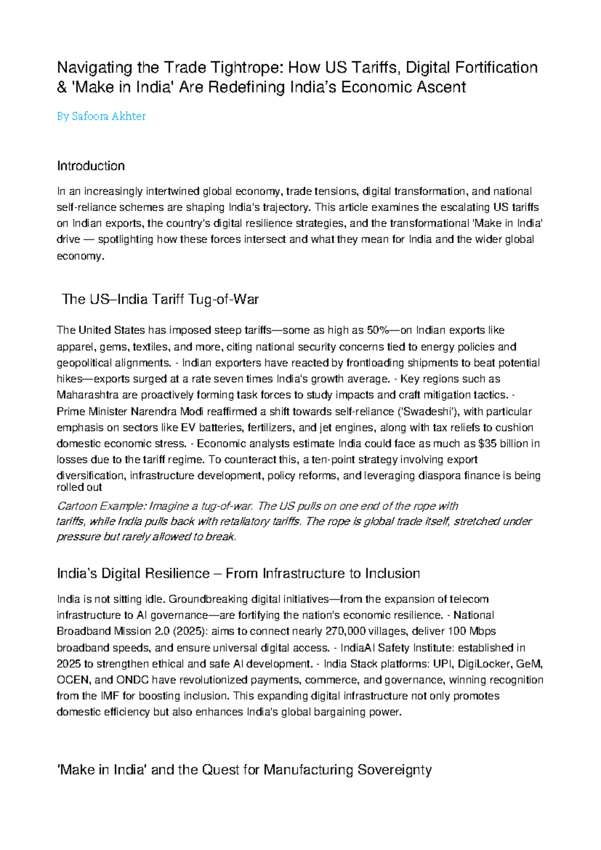 US Tariffs and Digital Resilience: Navigating Economic Challenges - Studocu
