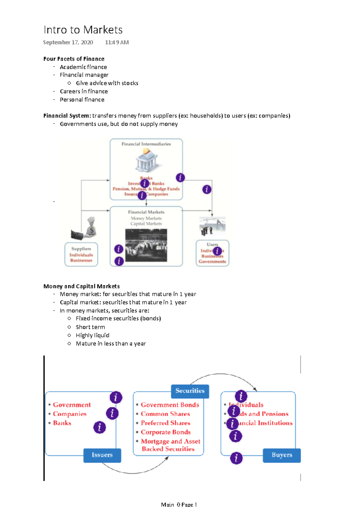 BU283 Chapter 1 Finance Overview and Key Concepts Notes - Studocu