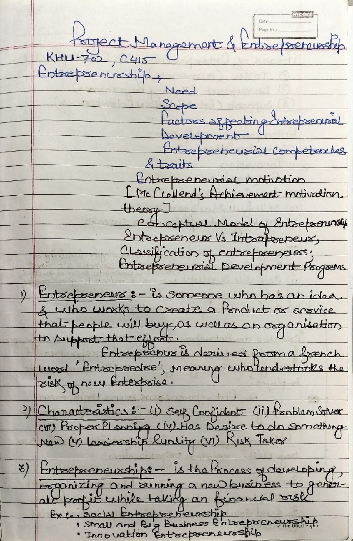 PME Unit-1 - pme unit 1 notes - ####### KHU-7C4is Crtoefxehsship Need ...