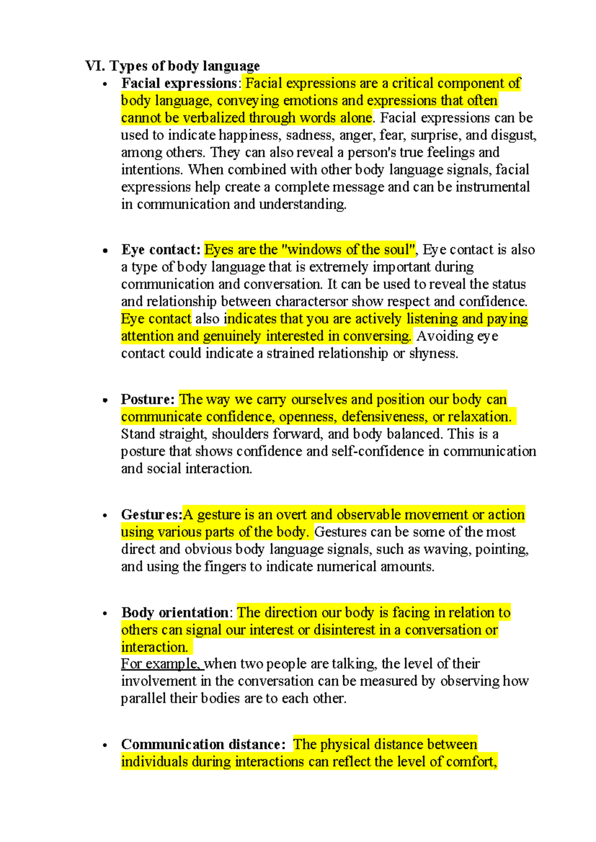 Body Language Insights: Understanding Nonverbal Communication - Studocu