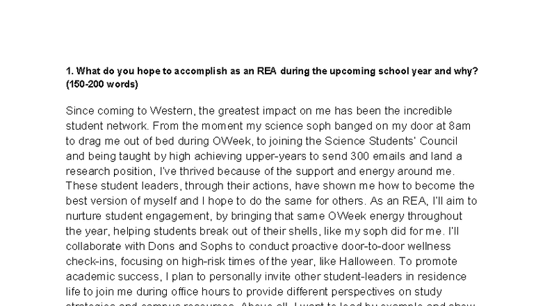 REA Application Assignment 2024: Leadership & Collaboration Insights ...