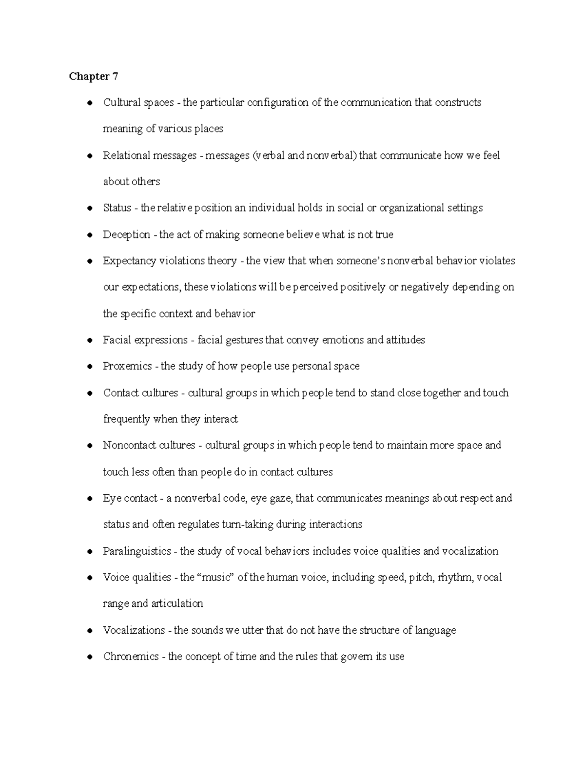 Intercultural Communication Chapter 7 Notes - Chapter 7 Cultural spaces ...