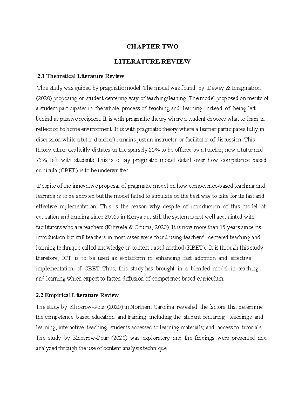 Impacts of ICT on CBET Implementation: A Literature Review Analysis ...