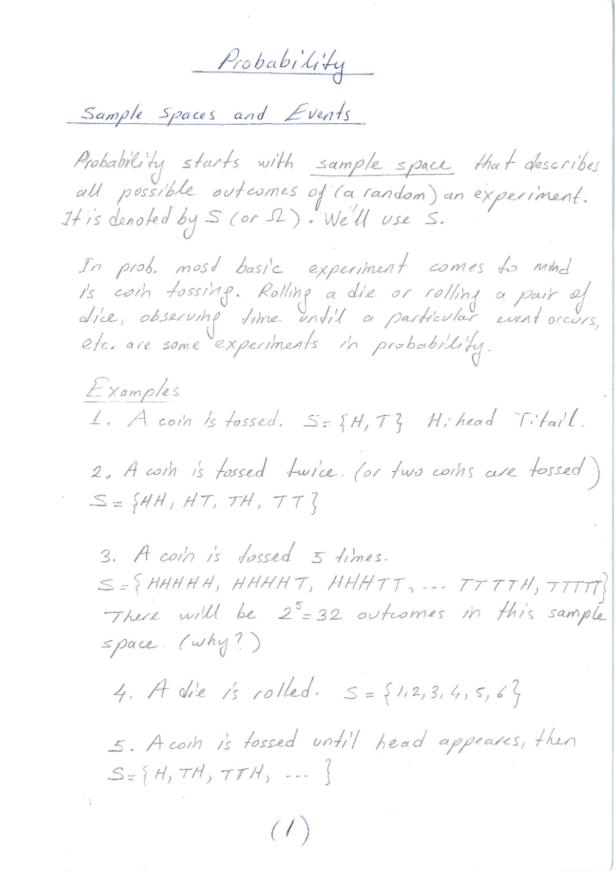 Math Lecture Notes: Key Concepts and Examples - Studocu