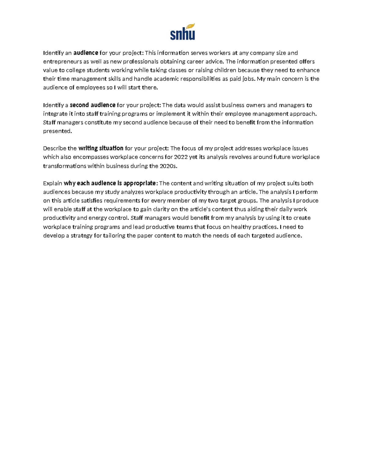 ENG 130 Module One Reading Response: Analyzing 