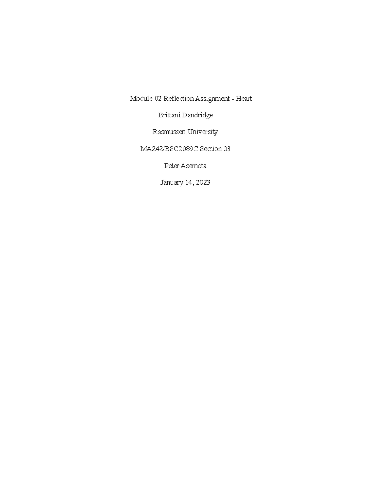 PHA1500 Module 06 Short Answer Assignment on Reproductive & Endocrine ...