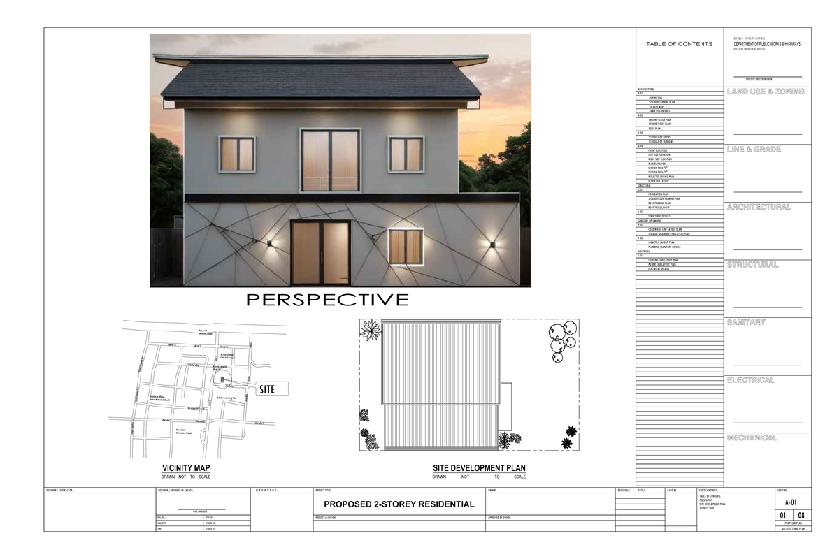 Proposed Architectural Plans for 2-Storey Residential Bldg - Document Preview