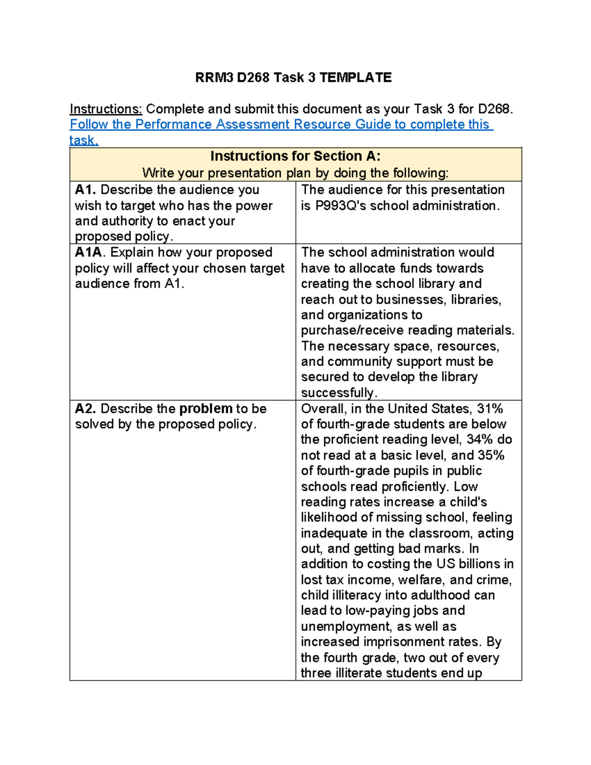 D268 RRM3 Task 3: Multimedia Proposal for School Library Initiative ...