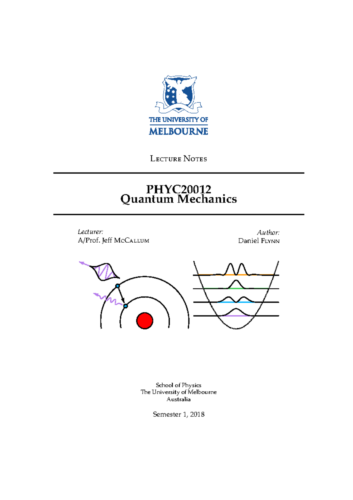Lecture Notes PHYC20012: Quantum Mechanics Overview and Key Concepts ...
