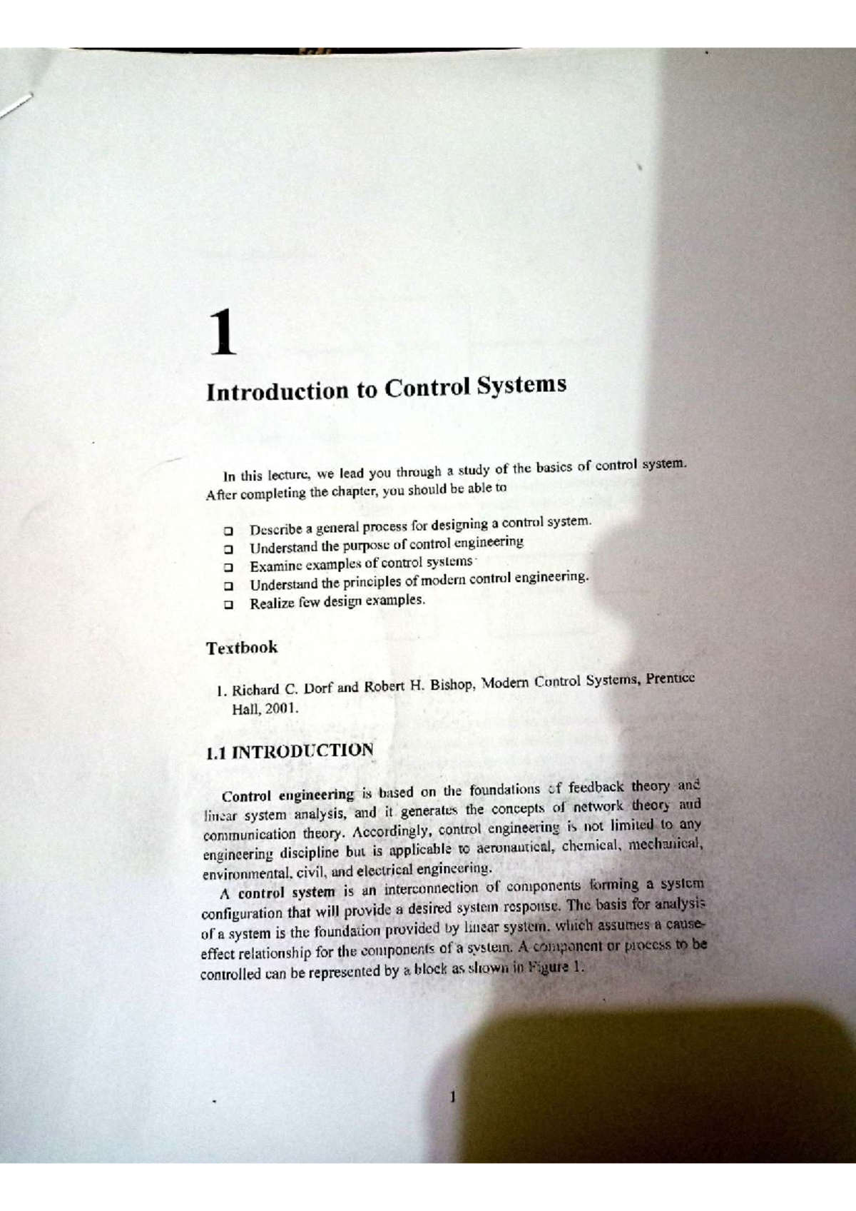 Control Engineering Lecture Notes: Fundamentals and Design Principles ...