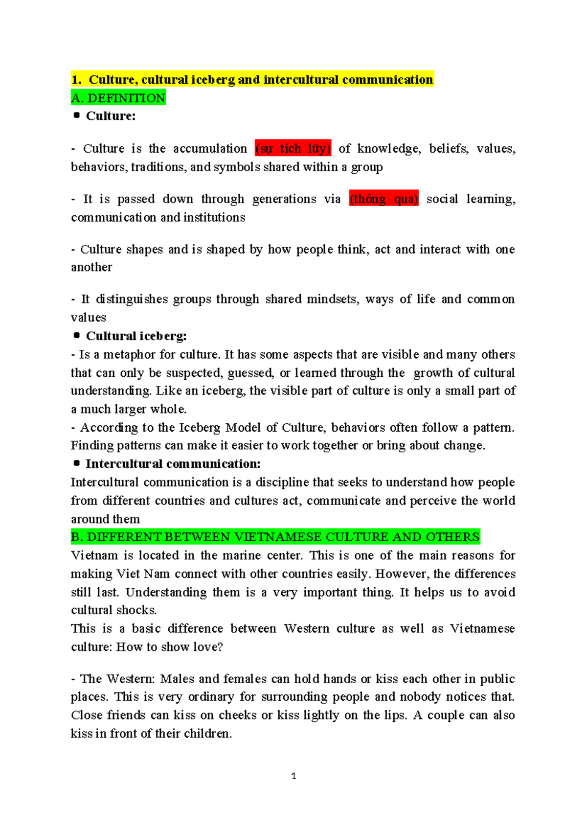 ĐC GTVH - Culture, Intercultural Communication & Verbal Skills Study ...