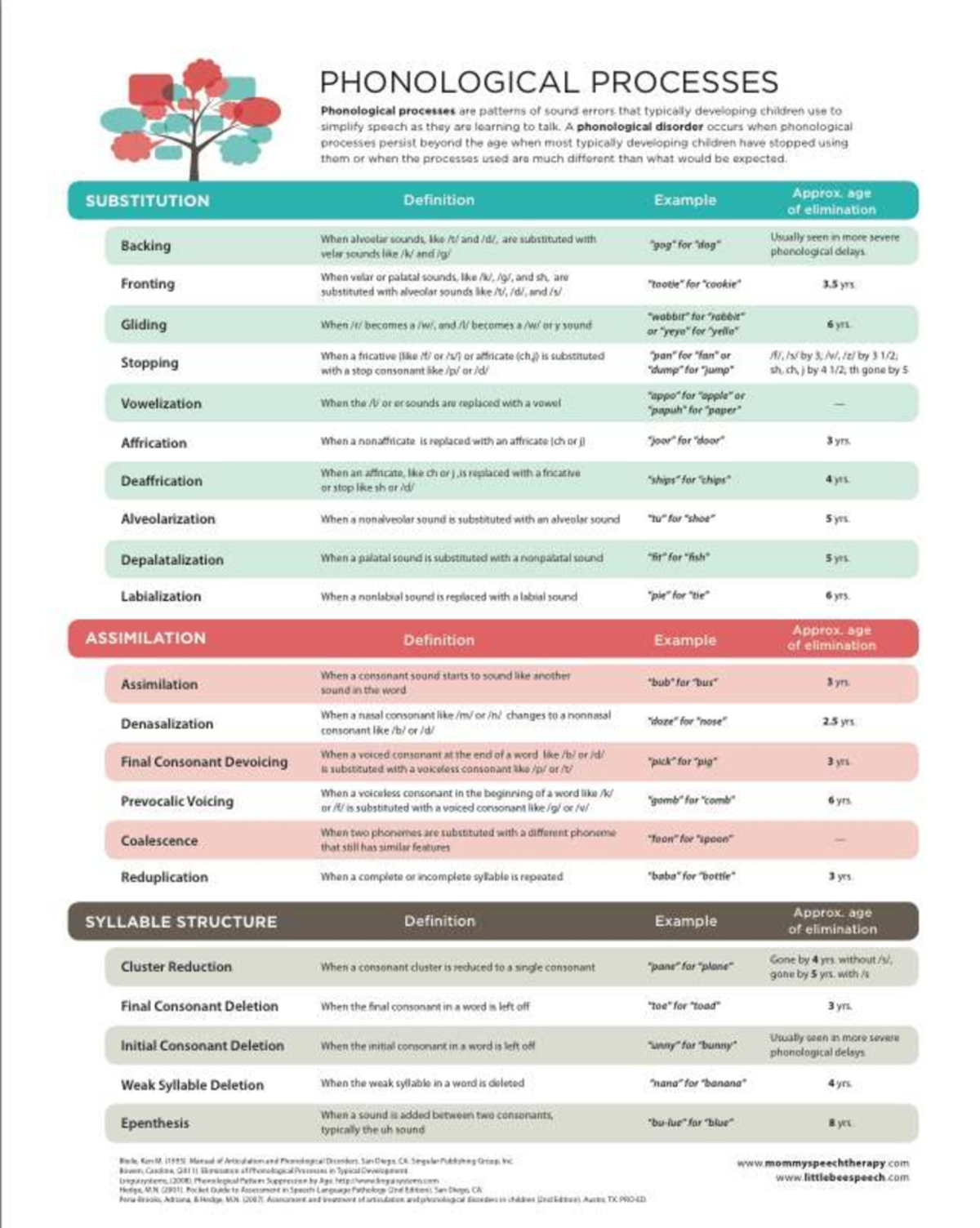 PHONOLOGICAL PROCESSES: Analysis & Findings - Course Code XX101 Final ...