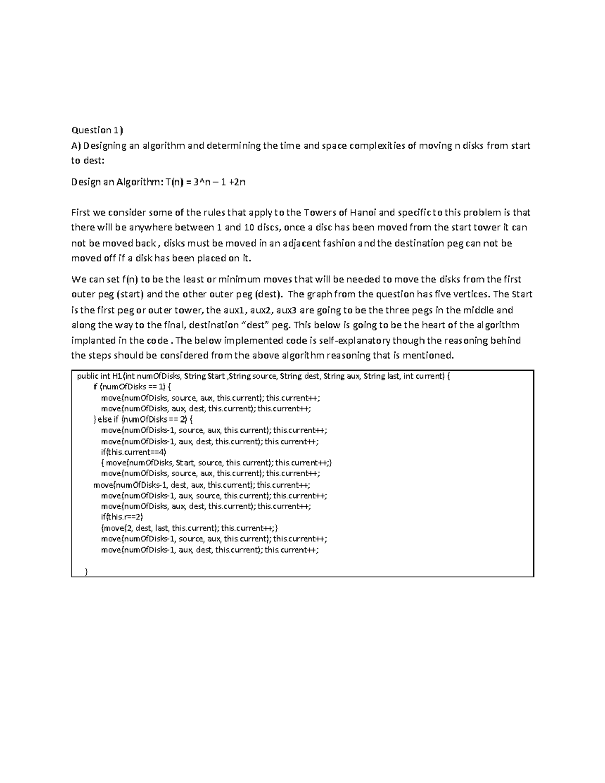 Algorithm Design and Complexity Analysis: CS101 Assignment One - Studocu