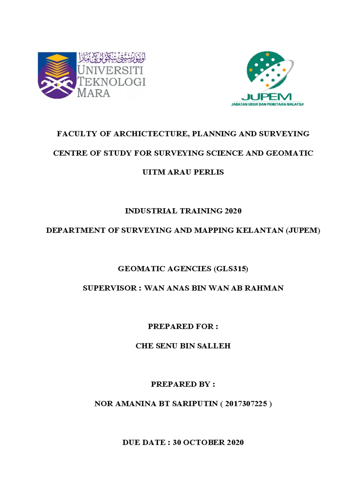 Assignment 1: Maintenance & Facilities Management (BSR307) - Studocu