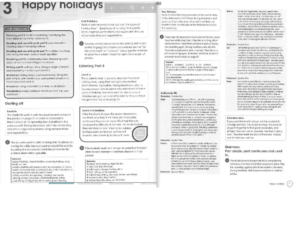 Libro DE Ingles - STUDENT BOOK FIRST COMPLETE - 3 Happy holidays Fast