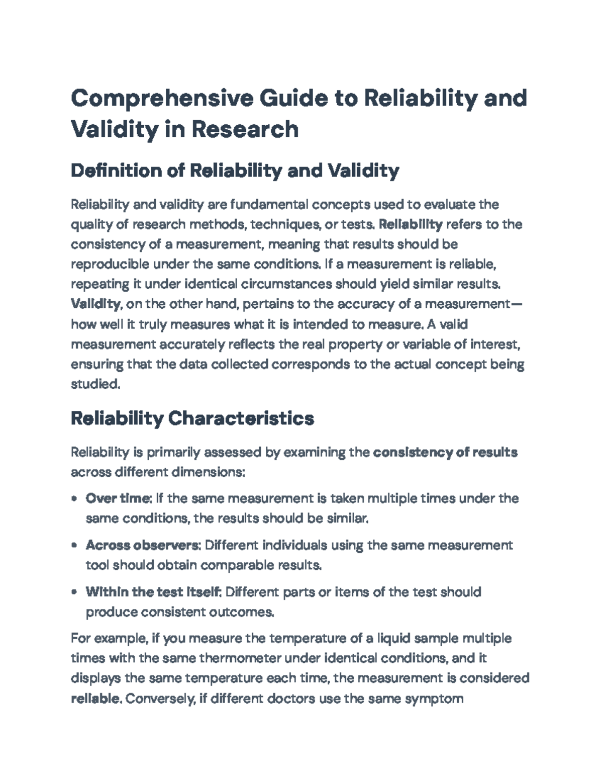 Reliability and Validity in Research Methods: A Comprehensive Guide ...