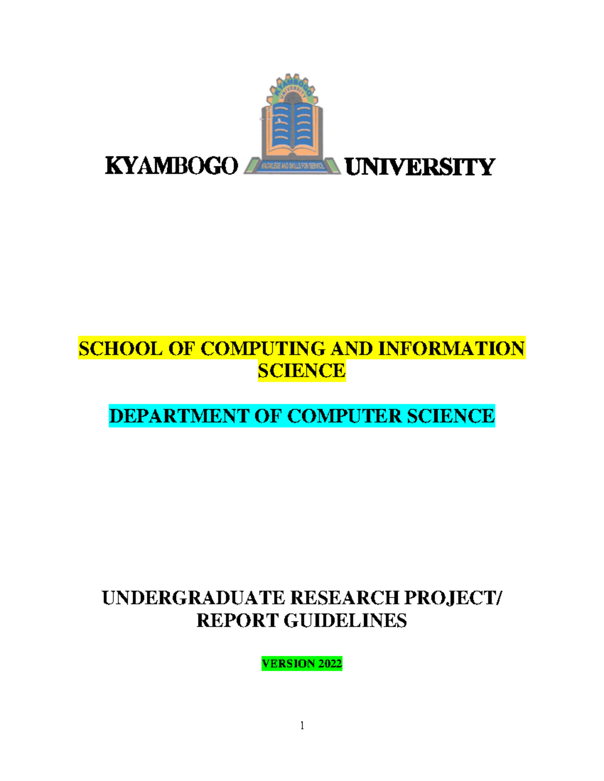 Guidelines for Research Report - CS 2022 - Undergrad Project - Studocu