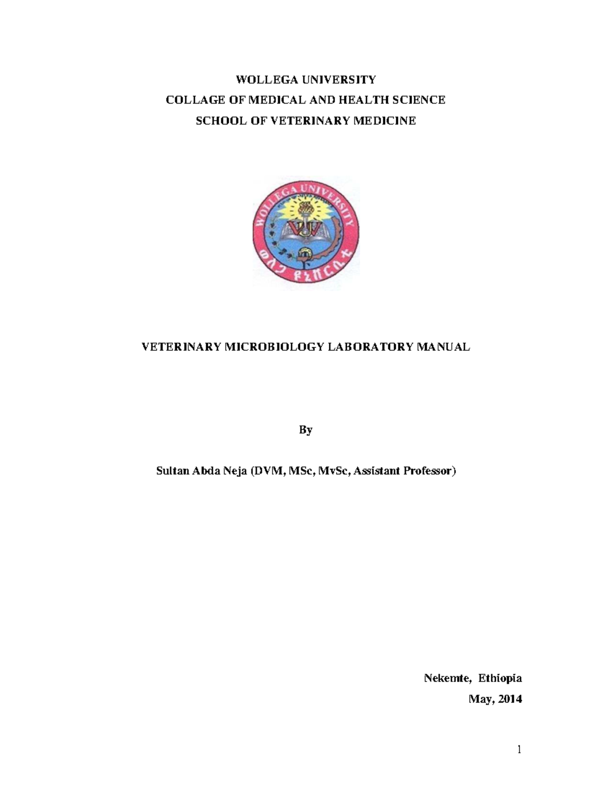 Veterinary Microbiology Laboratory Manual (VET 101) for Students - Studocu