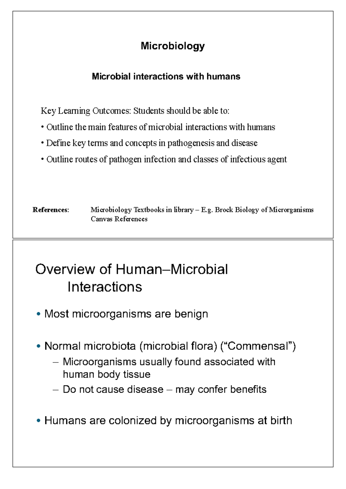 Microbiology: Human-Microbial Interactions Overview - Studocu