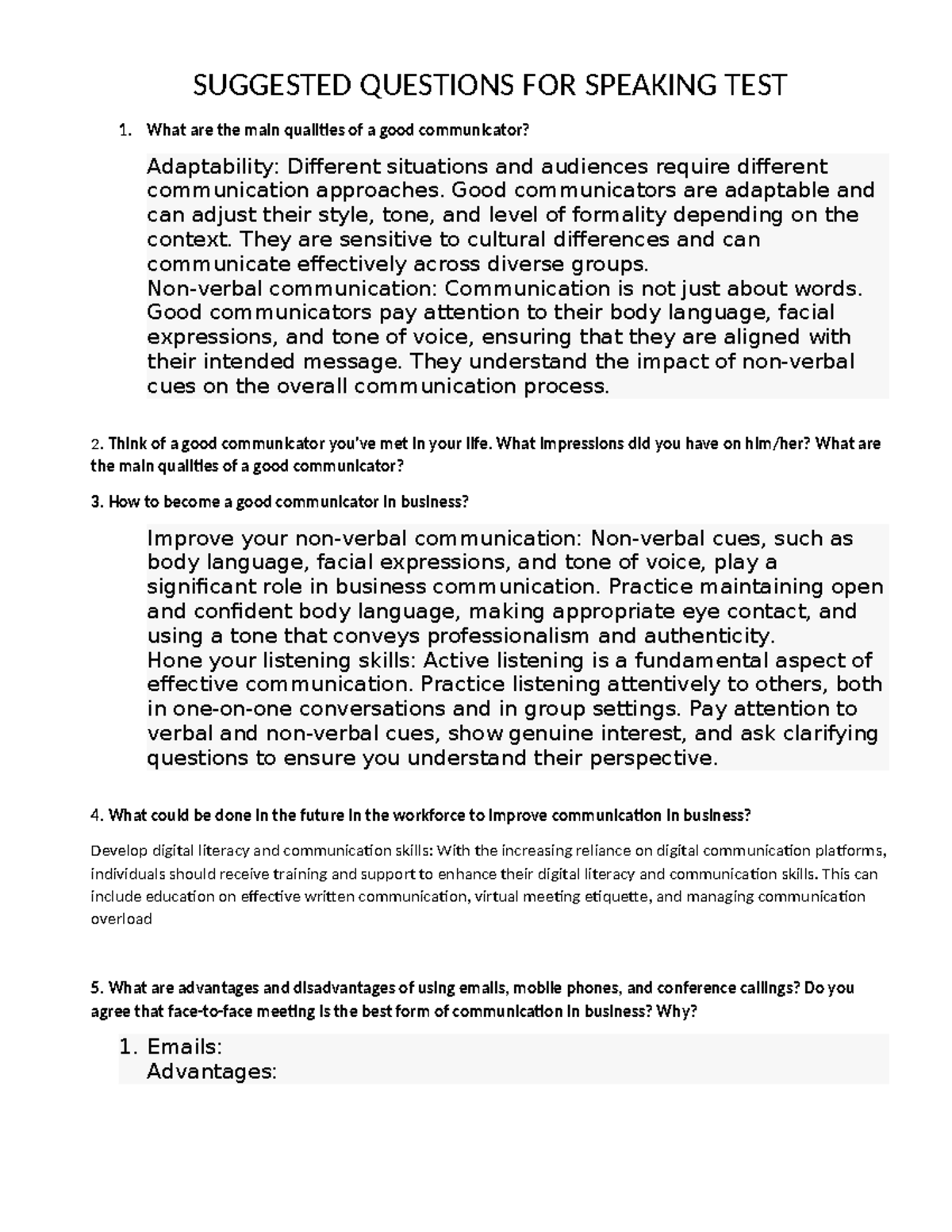 1711092193027 Ggested Questions FOR Speaking TEST - SUGGESTED QUESTIONS ...