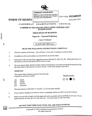 CSEC Inti Sci June 2014 - integrated science past paper - Science of ...