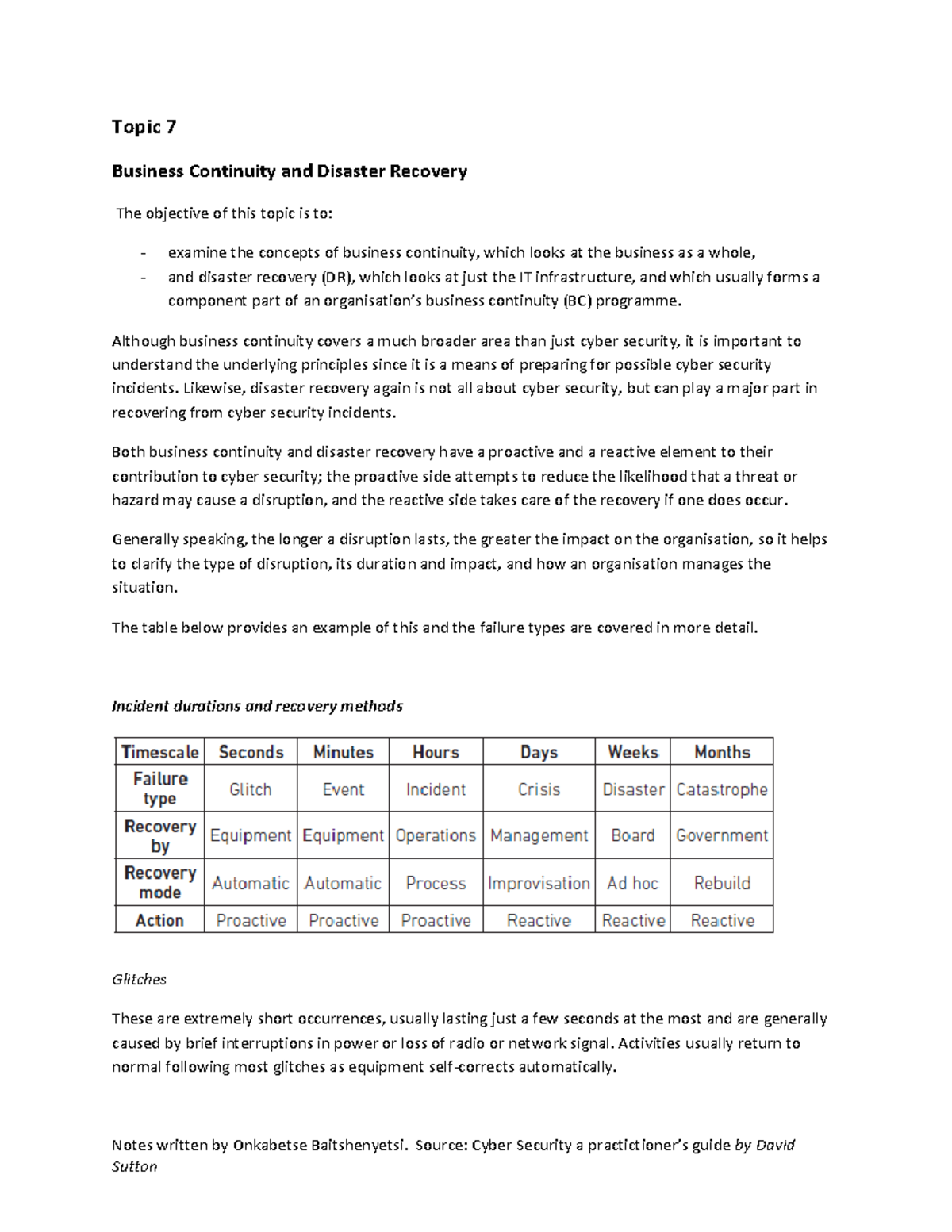 Business Continuity and Disaster Recovery - Cyber Security Guide ...
