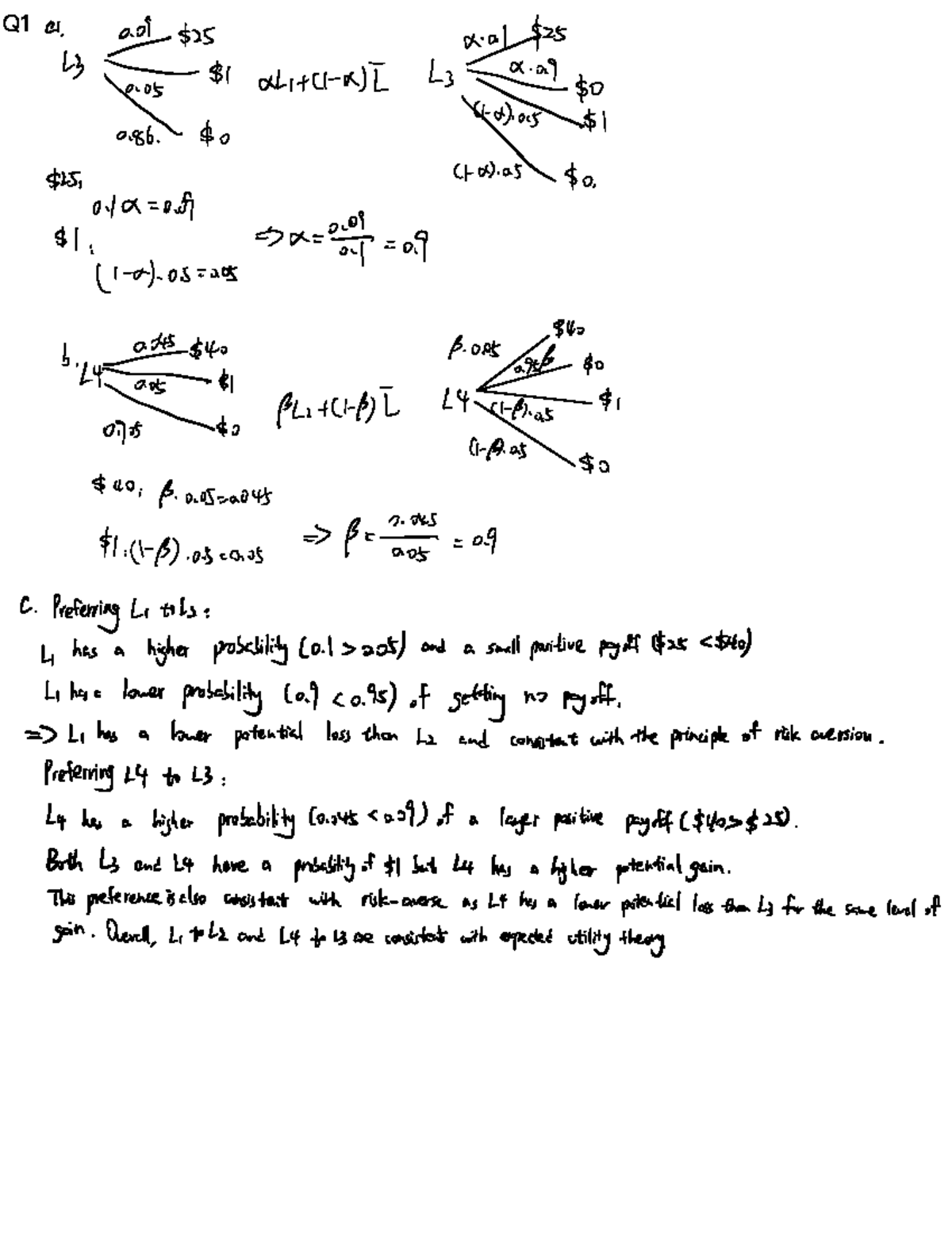 Problem Set 1-23: Analysis of Lotteries and Stochastic Dominance - Studocu