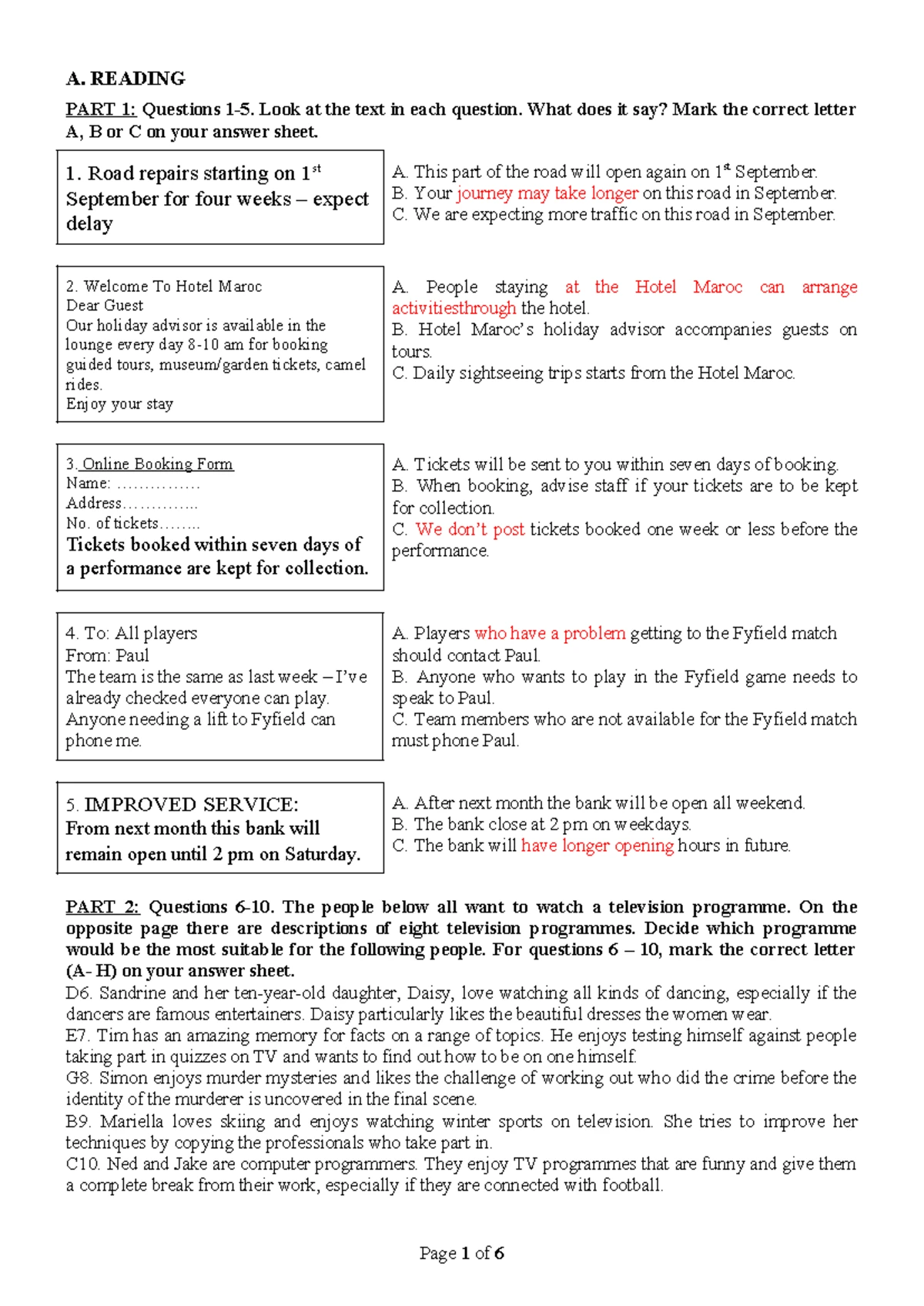 Tài liệu ôn tập: Life Unit 2 Test Vocabulary and Grammar Exercises ...