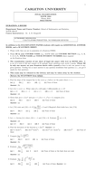 Math 1004 - Carleton - Calculus for Engineering or Physics - Studocu