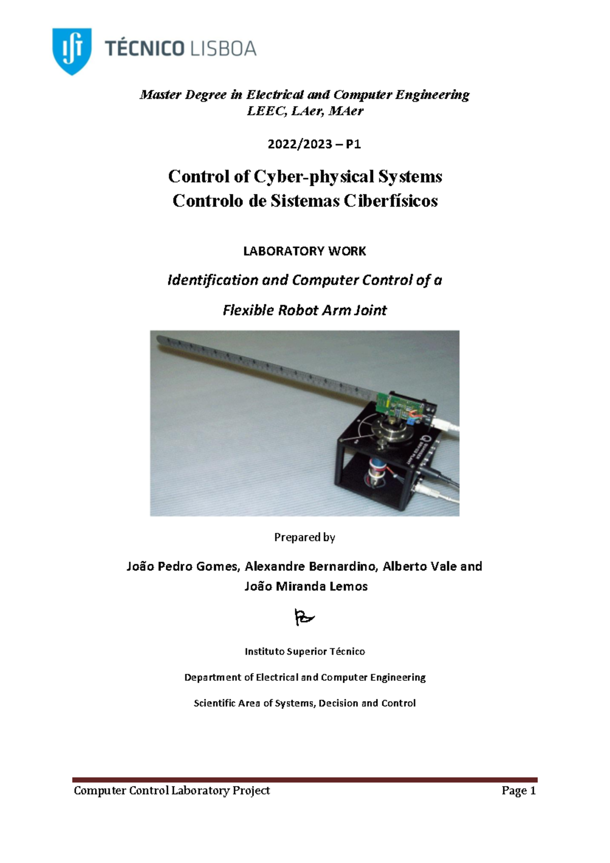 Master's Program Overview: Electrical and Computer Engineering (LEEC ...