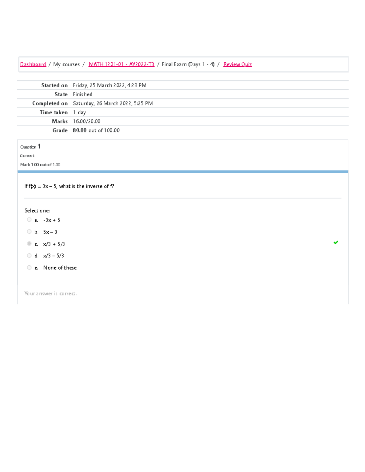 MATH 101 Final Exam Unit 9 Review Quiz Insights and Problems - Studocu