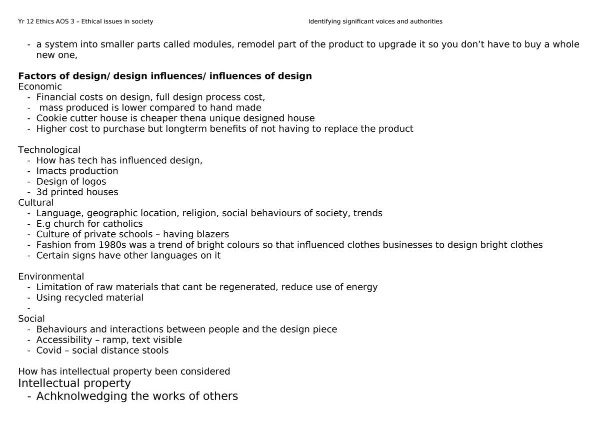 Vcd notes for exam, factors influencing design - a system into smaller ...