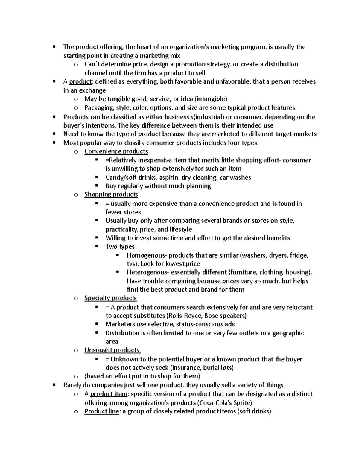 Ch10 book notes - The product offering, the heart of an organization’s ...