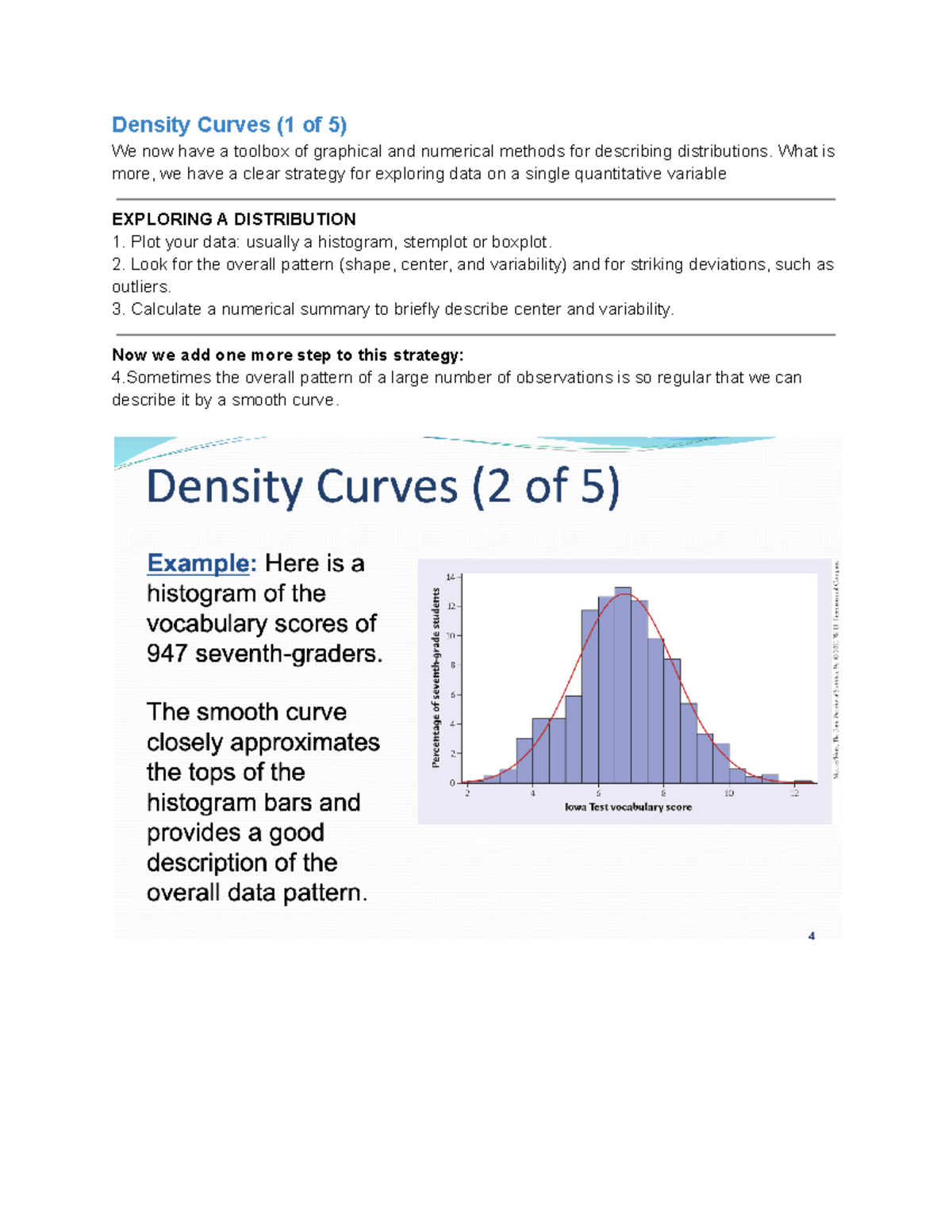 Chapter 3 DS - Exploring and Describing Density Curves - Studocu