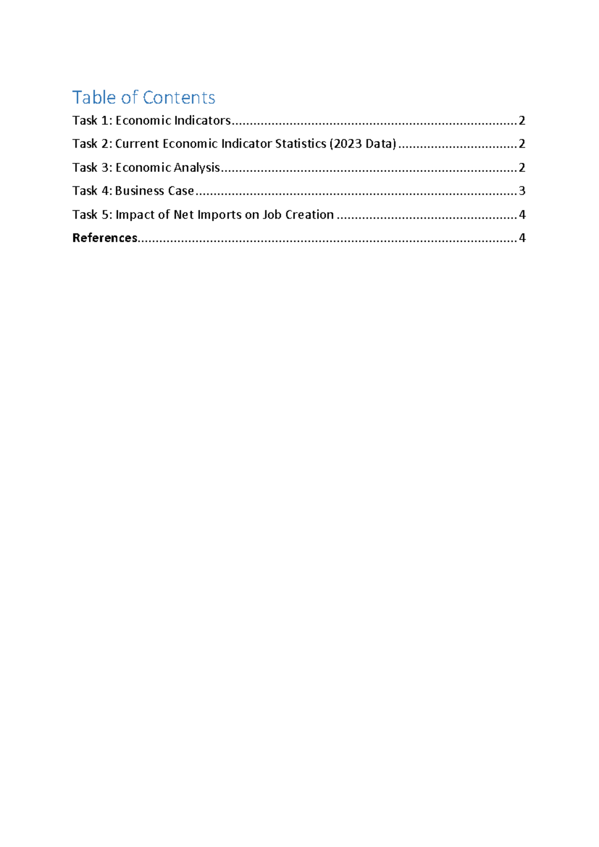 Economic Indicators Analysis and Current Stats (2023) - ECON 101 - Studocu
