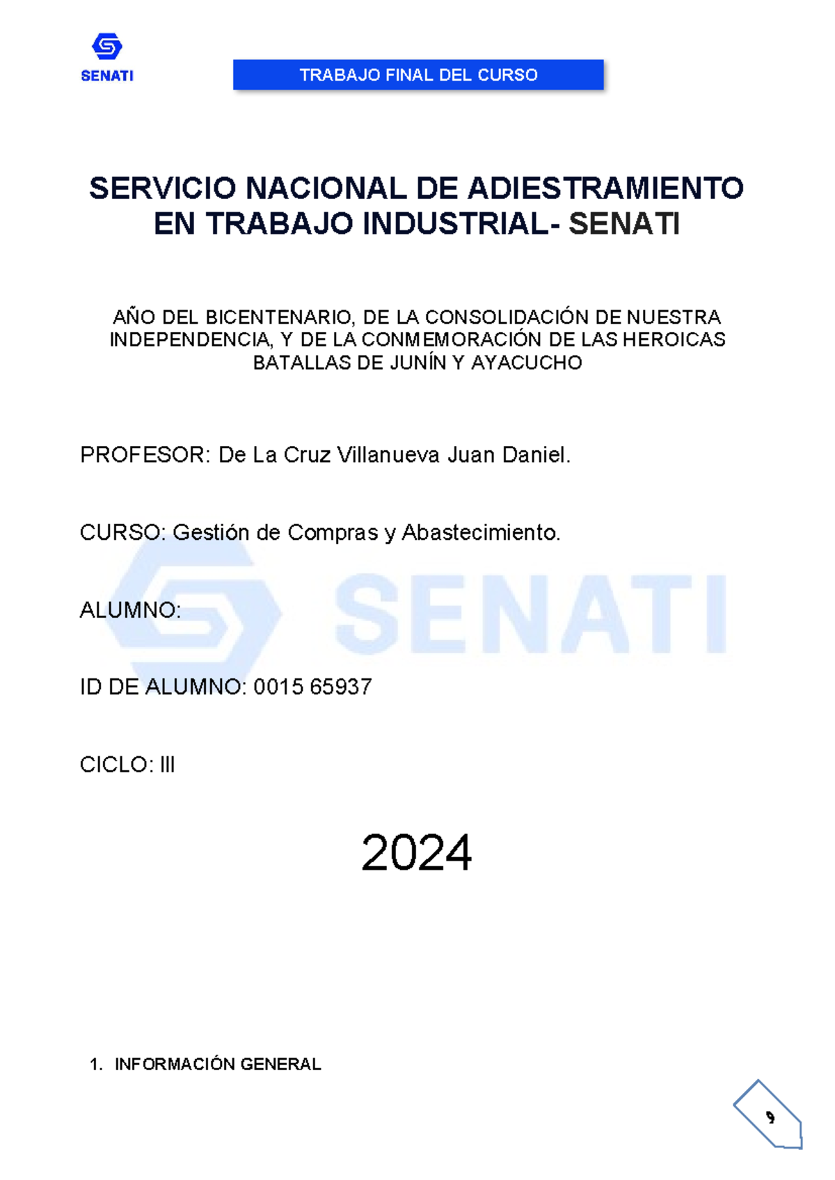 Entregable 1 y 2: Planificación y Gestión de Compras - Gestión de ...
