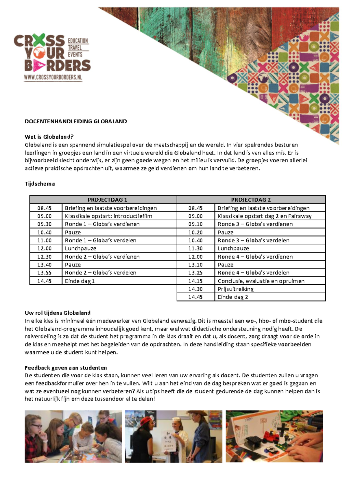 Docentenhandleiding Globaland: Instructies en Projecttaken - Studeersnel