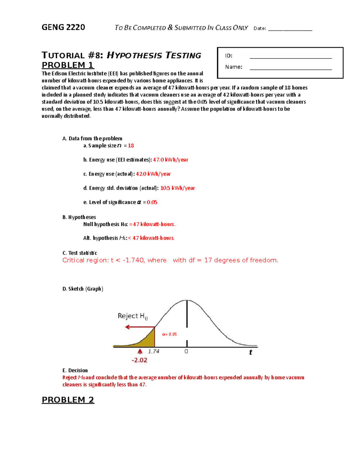T08 W22 Hypothesis Testing Study Guide Q&A 1 - Studocu