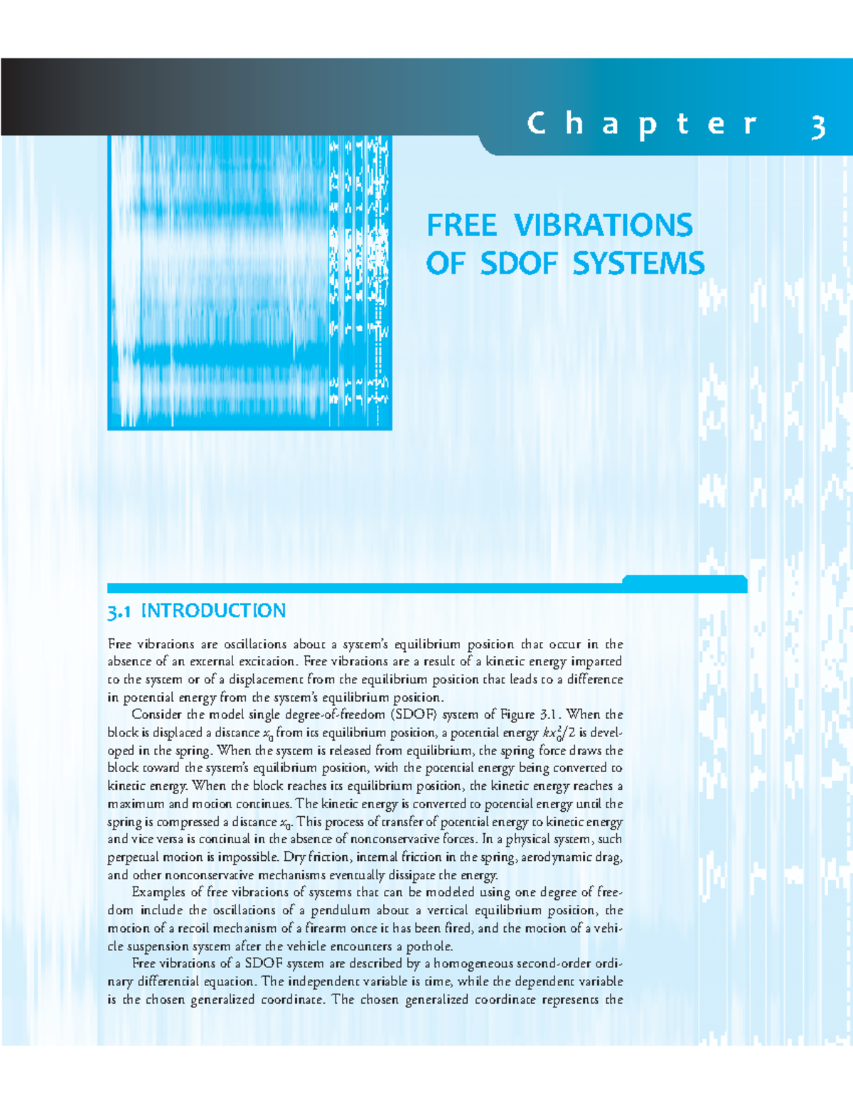 Free Vibrations of SDOF Systems - Chapter 3 Insights and Analysis - Studocu