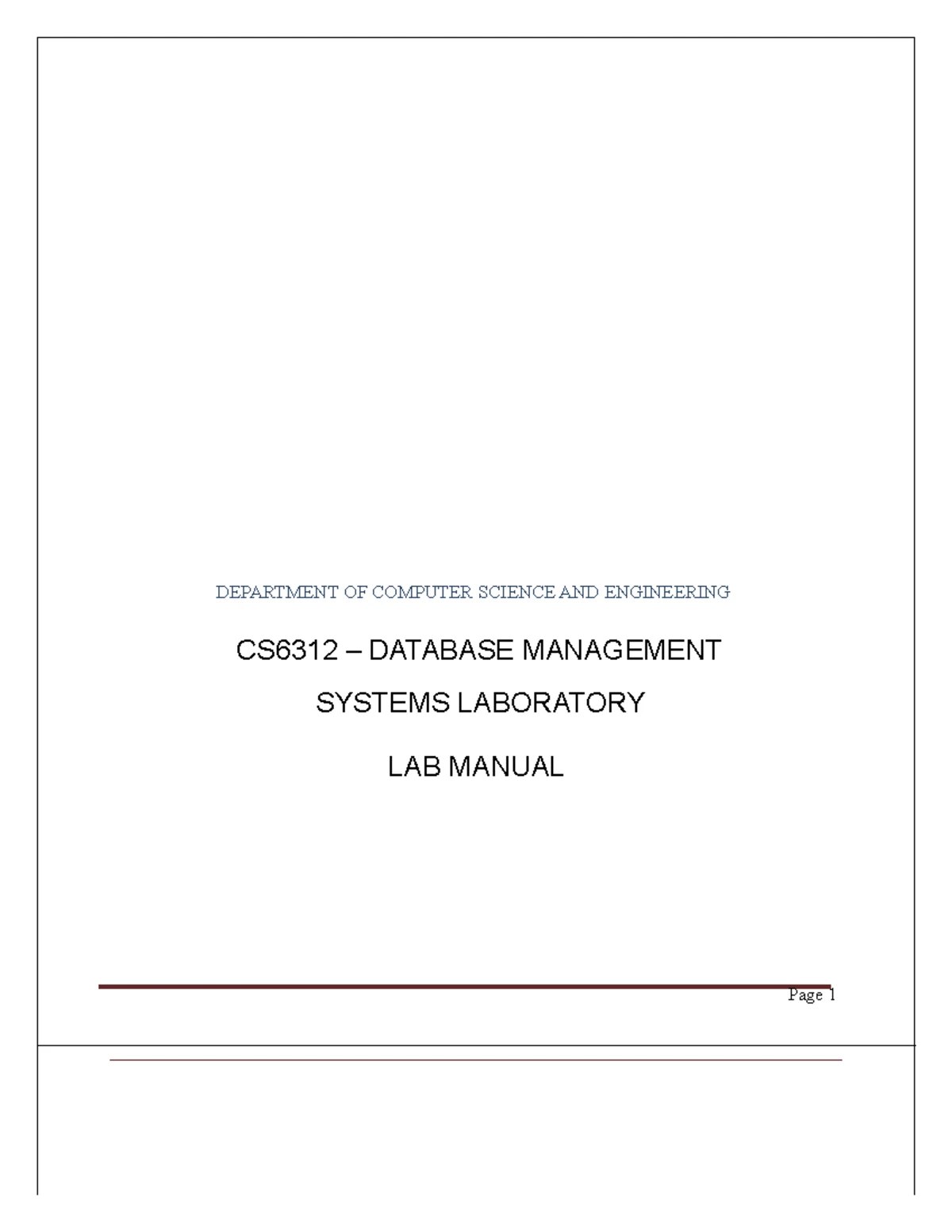 Rdbms lab manual new scheme - CODE: MIT/CSE/LM/ CSE-212 RDBMS LAB ...