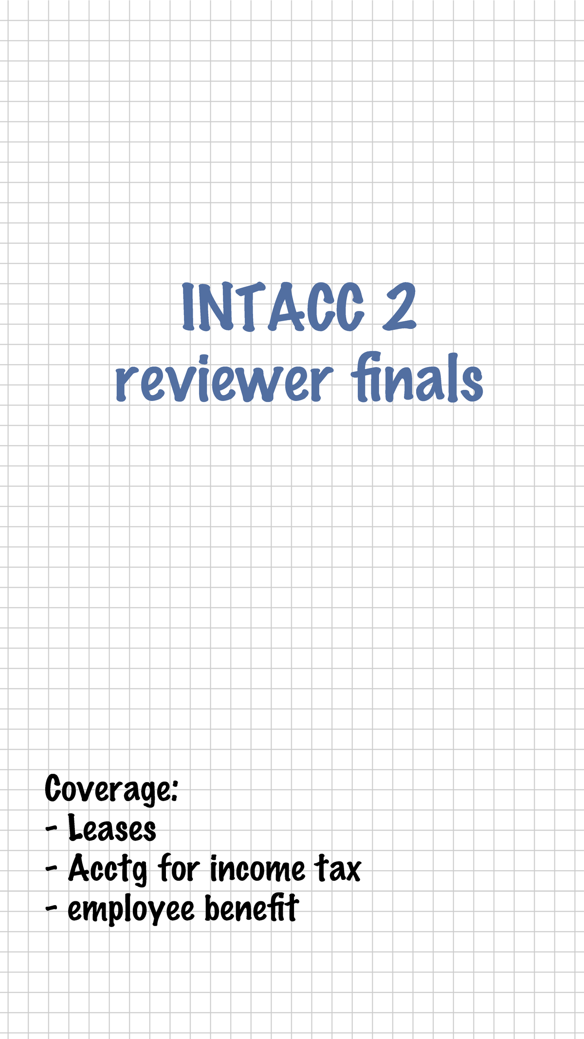 Intacc 2 Finals Reviewer - accountancy - INTACC 2 reviewer finals ...