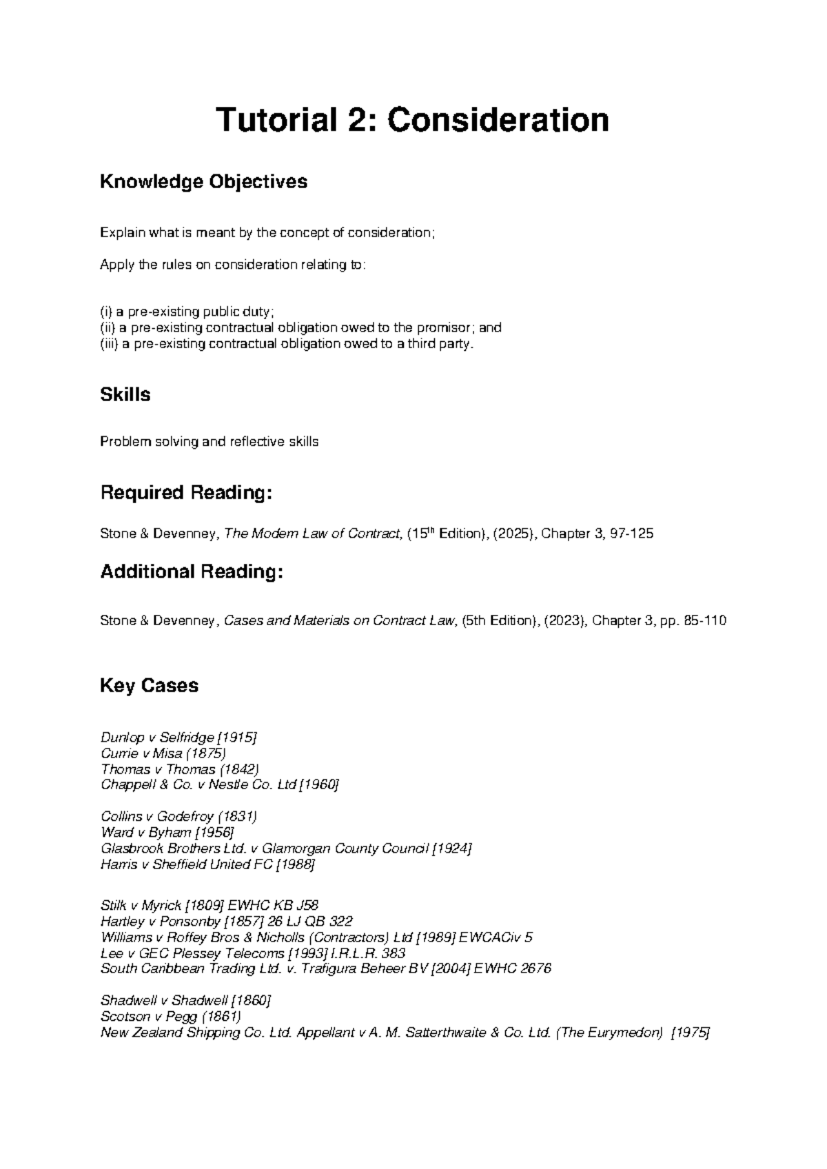 Tutorial 2 - Consideration - Student Question Final - Tutorial 2 ...