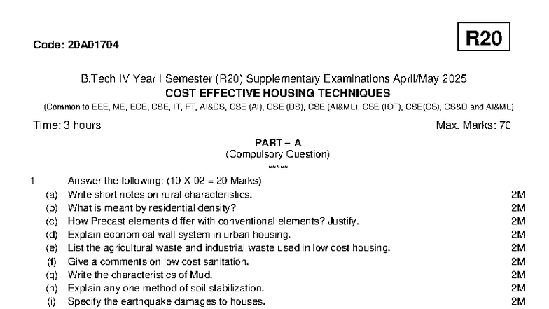 R20 Code: 20A01704 B.Tech IV Year I Semester (R20) Cost Effective ...